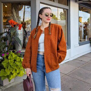 Burnt Orange Teddy Coat
